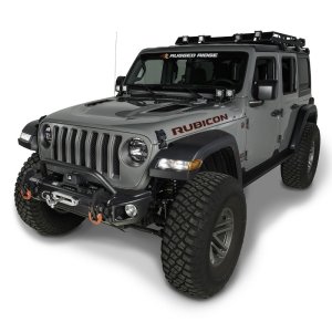 Jeep Wrangler Bumper - Front - Rugged Ridge - Arcus with Overrider - Satin Black - `18-`21